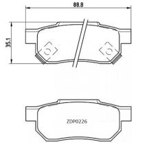 ZDP0226 Rear Honda Brake Pads (DB1163)
