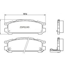 ZDP0249 Rear Subaru Brake Pads (DB1186)