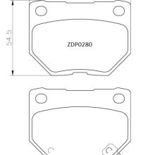 ZDP0280 Rear Nissan Subaru Brake Pads DB1220