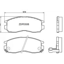 ZDP0308 Front Mitsubishi Brake Pads (DB1249)
