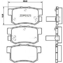 ZDP0325 REAR Honda-Suzuki Brake Pads