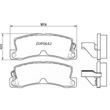 ZDP0642 Rear Toyota Brake Pads (DB422)