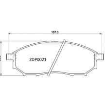 ZDP0021 Front Infiniti Nissan Brake Pads (DB1696)