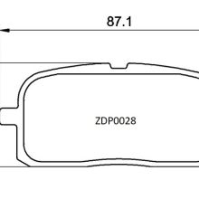ZDP0028 Rear Toyota Brake Pads (D2066)