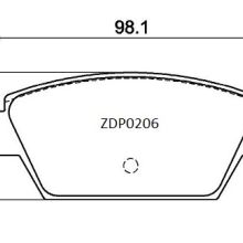 ZDP0206 Rear Mitsubishi Brake Pads (DB1143)