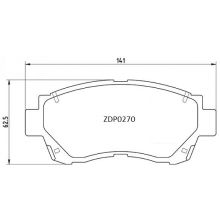 ZDP0270 Font Lexus Toyota Brake Pads (DB1209)