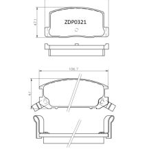 ZDP0321 Rear Toyota Brake Pads (DB1260)