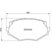 ZDP0344 Front Mazda Brake Pads (DB1282)