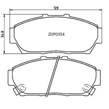 ZDP0354 Front Honda Brake Pads (DB1292)