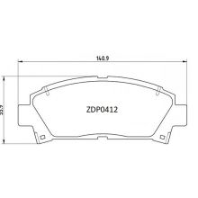 ZDP0412 Front Toyota Brake Pads (DB1352)