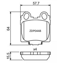 ZDP0448 Rear Lexus Toyota Brake Pads (DB1416)
