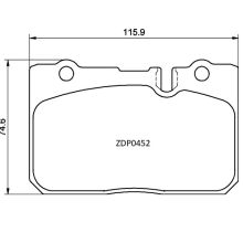 ZDP0452 Front Lexus Toyota Brake Pads (DB1421)