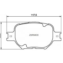 ZDP0459 Front Toyota Brake Pads (DB1431)