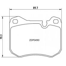 ZDP0490 Porsche Front Brake Pads (DB165)