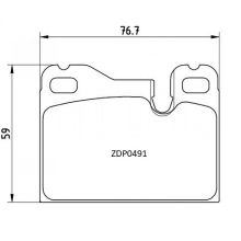 ZDP0491 Porsche Rear Brake Pads (DB166)