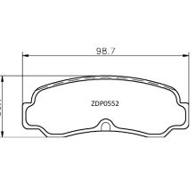 ZDP0552 Rear Toyota Brake Pads (DB283)