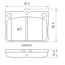 ZDP0705 Brake Pads (DB85)
