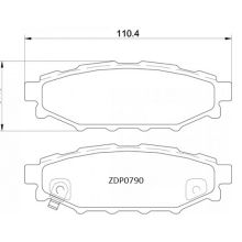 ZDP0790 Rear Subaru Toyota Brake Pads (DB1803)