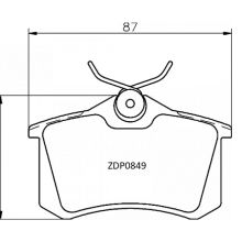 ZDP0849 Rear Audi VAG VW Brake Pads (DB1449)