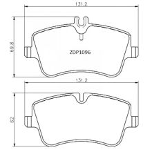 ZDP1096 Front Mercedes Brake Pads (DB1921)