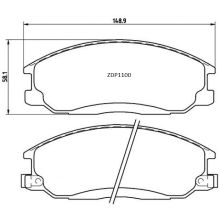 ZDP1100 Front Hyundai-Kia-Ssangyong Brake Pads (DB1745)