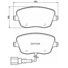 ZDP1104 Front Seat Skoda VAG VW Brake Pads (DB2032)