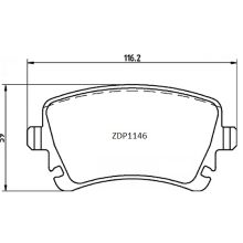 ZDP1146 Rear AUDI VW Brake Pads