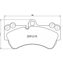 ZDP1174 Front Mercedes Porsche VW VAG Brake Pads (Brembo 17Z)