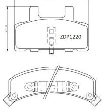 ZDP1220 Front Chevrolet Brake Pads (7259)