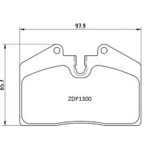 ZDP1300 Front Rear Porsche Brake Pads
