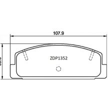 ZDP1352 Rear Ford Mazda Brake Pads (DB1760)