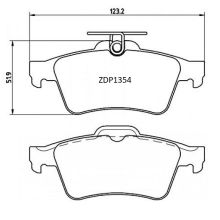 ZDP1354 Rear Audi Ford Jaguar Mazda Volvo VAG VW Brake Pads (DB1763)