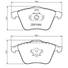 ZDP1364 Front Ford Mazda Volvo Brake Pads (DB2176)