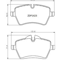 ZDP1423 Front Mini Brake Pads (DB2052)