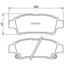 ZDP1535 Rear Toyota Brake Pads (DB1660)
