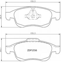 ZDP1556 Front Chrysler Dacia Fiat Nissan Renault Brake Pads (DB2276)