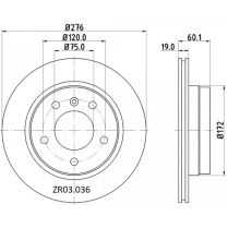 ZR03.036 Rear BMW Brake Disc 276x19 (DBA980)