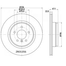 ZR03.056 Rear BMW Brake Disc 336x22 (DBA2859)