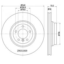 ZR03.069 Front BMW Brake Disc 348x30 (DBA2858)