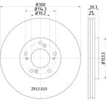 ZR15.025 Front Honda S2000 Brake Disc 300x25 (DBA482)
