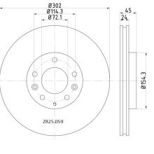 ZR25.059 Front Mazda Brake Disc 303x24 (DBA2552)