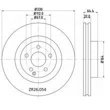 ZR26.054 Front Mercedes Brake Disc 330x32