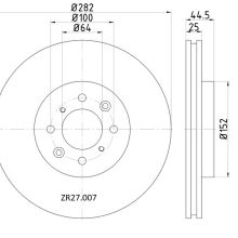 ZR27.007 Front Honda Conversion Rover Brake Disc 282x25