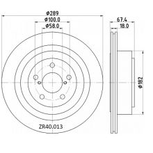 ZR40.013 Rear Subaru Brake Disc 290x18 (DBA653)