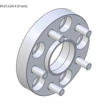 ZWS25.020.4 25mm 5x114.3 Bolt on Nissan wheel spacer